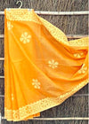Organdy Cotton Saree Applique Work