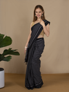 Handloom Mark Patteda Anchu Regal Black Cotton Saree
