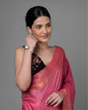 Handcrafted Precious Kota Silk Pink Jacquard Saree