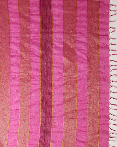 Lovable Eri Tussar Silk Embroidered Pink Saree