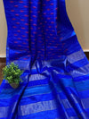 Timeless Eri Tussar Silk Embroidered Blue Saree