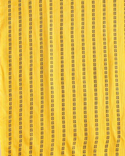 Katan Silk Expressive Handcrafted Yellow Suit