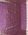 Adorable Banarasi Silk Linen Handloom Purple Saree
