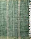 Silkmark Ghicha Tussar Silk Green Saree