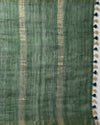 Silkmark Ghicha Tussar Silk Green Saree