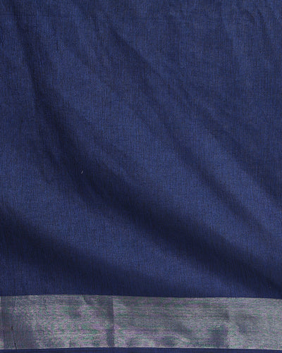 Illuminating Handwoven Pure Linen Green Saree