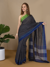 Handloom Mark Patteda Anchu Chic Cotton Saree Davy'S Gray