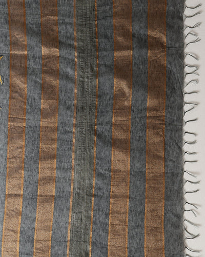 Lively Eri Tussar Silk Embroidered Yellow Saree