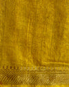 Poised Silk Linen Embroidered Mustard Saree