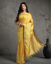 Timeless Silk Linen Embroidered Mustard Saree