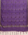 Silkmark Tussar Beige Top Katan Silk Purple Dupatta