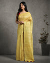 Silkmark Ghicha Tussar Intricate Yellow Saree