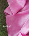 Modern Pure Tissue Linen Handdyed Saree Pink