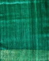 Silkmark Ghicha Tussar Exquisite Green Saree