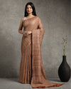 Silkmark Ghicha Tussar Mysterious Brown Saree