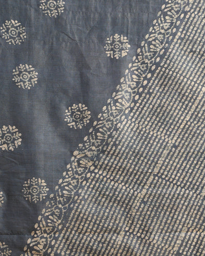 Khadi Cotton Wax Batik Hand Dyed Gray Suit