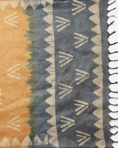 Khadi Cotton Wax Batik Hand Dyed Blue Suit