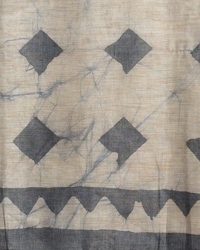 Khadi Cotton Wax Batik Hand Dyed Blue Suit