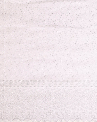 Embroidered Vivid Kota Doria White Suit (Top+Bottom+Dupatta)