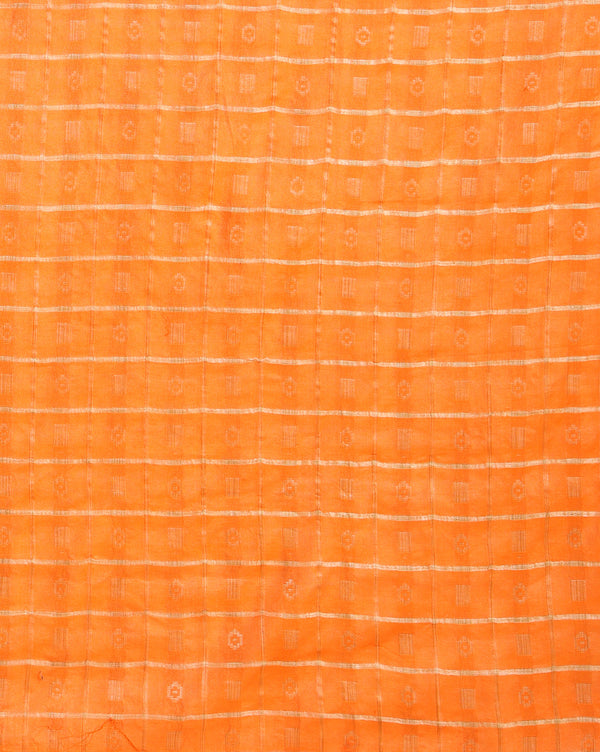Graceful Khadi Cotton Handcrafted Orange Suit