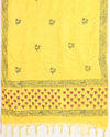Katan Silk Gracious Blockprint Yellow Suit