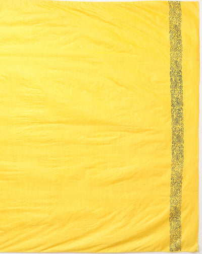 Katan Silk Gracious Blockprint Yellow Suit