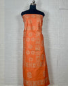 Sunny Khadi Cotton Wax Batik Hand Dyed Orange Suit