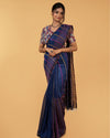 Thoughtful Pure Linen Kantha Work Saree Resolution Blue