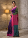 Nirmal Pure Khadi Cotton Sequin Saree Purple