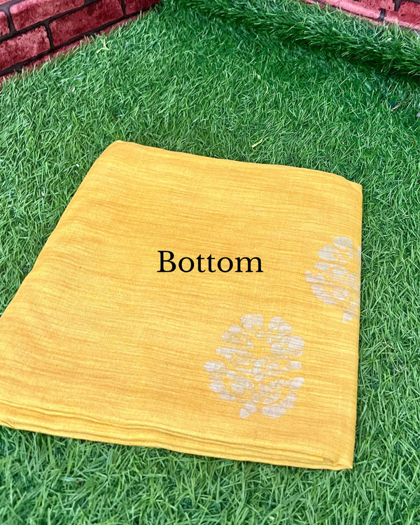 Sunny Khadi Cotton Wax Batik Hand Dyed Orange Suit