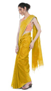 Kota Silk Yellow Saree Sequence Pallu & Zig-Zag Design