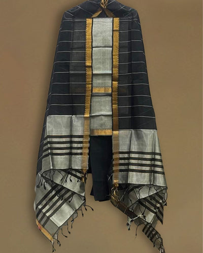 Buy Mangalagiri Gray Pattu Dress Materials Online