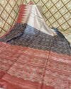 Silkmark Tussar Gleaming Blockprint Biege Saree