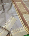 Handcrafted Gorgeous Kota Silk Gray Jacquard Saree