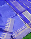 Handcrafted Ethereal Kota Silk Blue Jacquard Saree