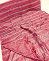 Bansbara Tussar Silk Kantha Handloom Saree Froly Pink