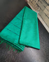 Striped Katan Silk Saree Persian Green Handcrafted