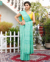 Silkmark Ghicha Tussar Magnificent Green Saree