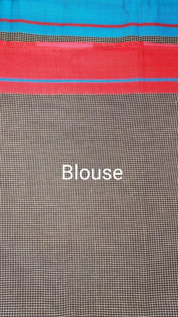 Handloom Mark Patteda Anchu Classy Black Cotton Saree