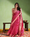 Eclipsing Handloom Jayashree Silk Saree Pink