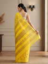 Poetic Eri Tussar Silk Embroidered Yellow Saree