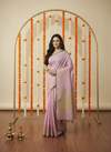 Rosy Khadi Linen Saree Pink