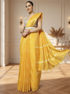 Katan  Harvest Golden Yellow Silk Saree Weaving Design with Blouse-Indiehaat