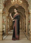Gilded Grace Kota Cotton Gota Patti Saree Black