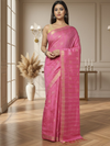Gilded Hue Kota Silk Zari Stripe Saree Pink