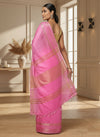 Handcrafted Fanciful Kota Silk Pink Jacquard Saree