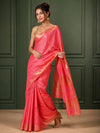 Precious Handloom Jayashree Silk Saree Rose Red