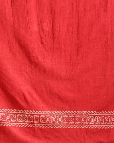 Katan Silk Printed Suit Piece Berry Red