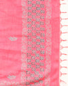 Katan Silk Rosy Blockprint Pink Suit