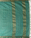 Handcrafted Kota Silk Green Plain Saree